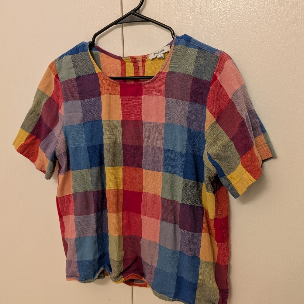 Madewell Women's Multicolor Plaid Blouse